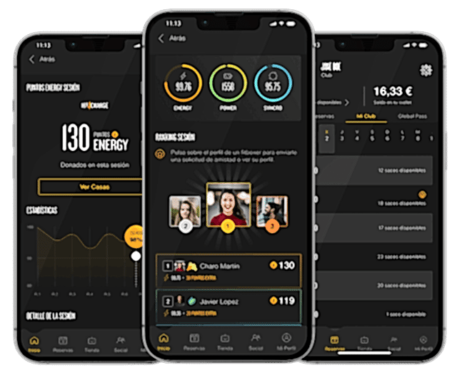 Image of how the Brooklyn Fitboxing app is displayed from a mobile device.